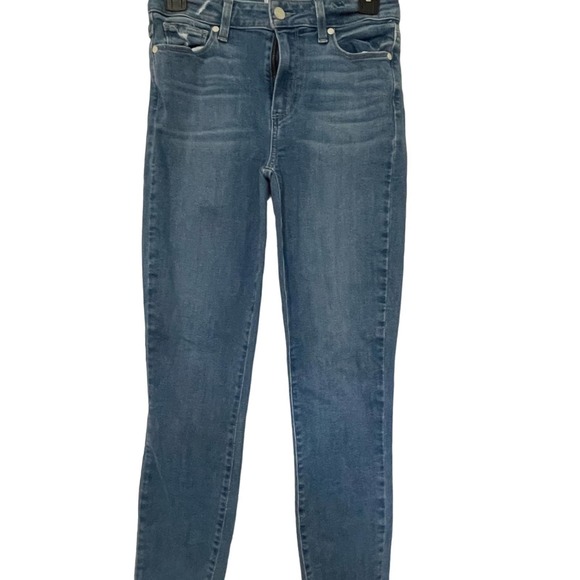 Paige Womens Size 26 Hoxton Ankle Jeans Medium Wash Light Distressing - Picture 1 of 7